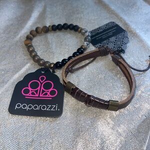 Paparazzi Beaded and Leather Bracelet Set